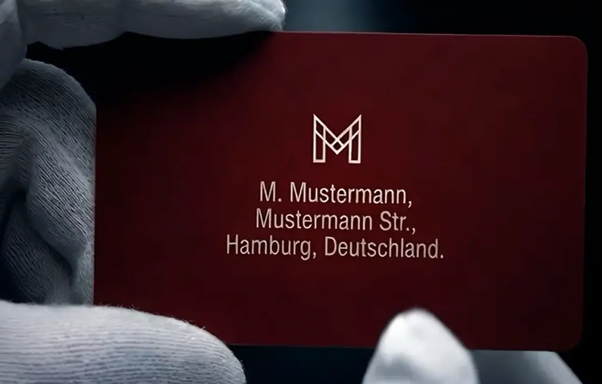 Rote Metallvisitenkarte Premium Rot Edition